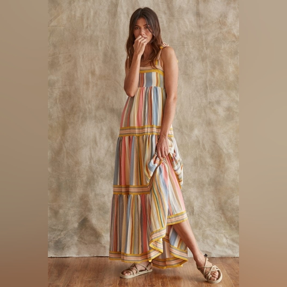By Together Pastel Striped Maxi Dress